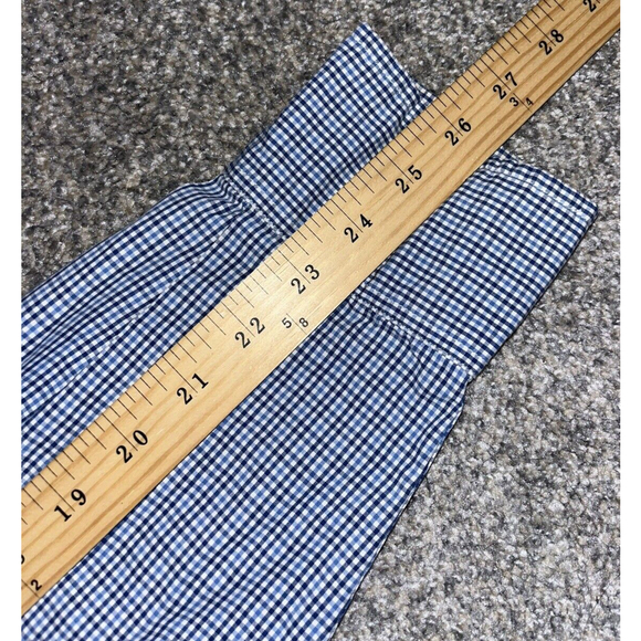 Abercrombie & Fitch Mens Large Pearl Snap Long Sleeve Shirt Plaid Button Up Blue - Picture 6 of 8